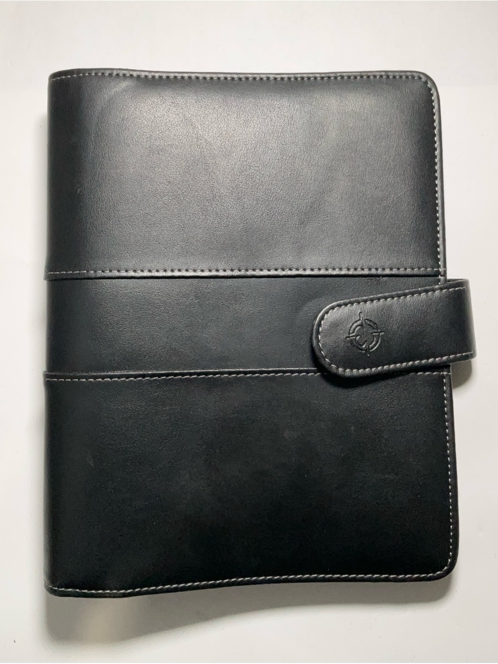 Franklin Covey Black Faux Leather Planner 7 Ring Binder 7”x9”